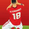 Player Bruno Fernandes paint by number