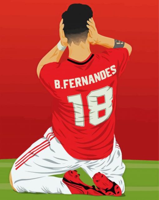Player Bruno Fernandes paint by number