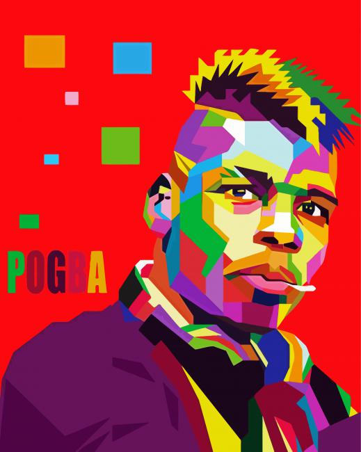 Pogba Player Pop Art paint by number