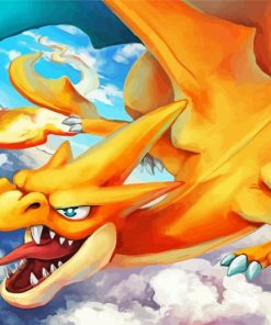 Pokemon Charizard paint by number