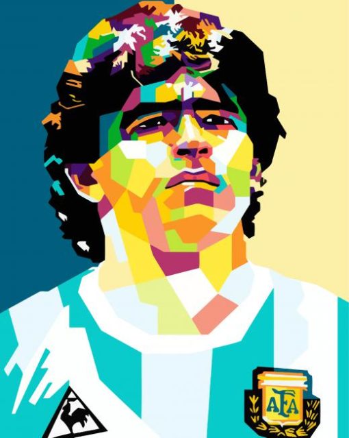 Pop Art Diego Maradona paint by number