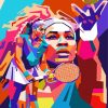 Pop Art Serena Williams paint by numbers