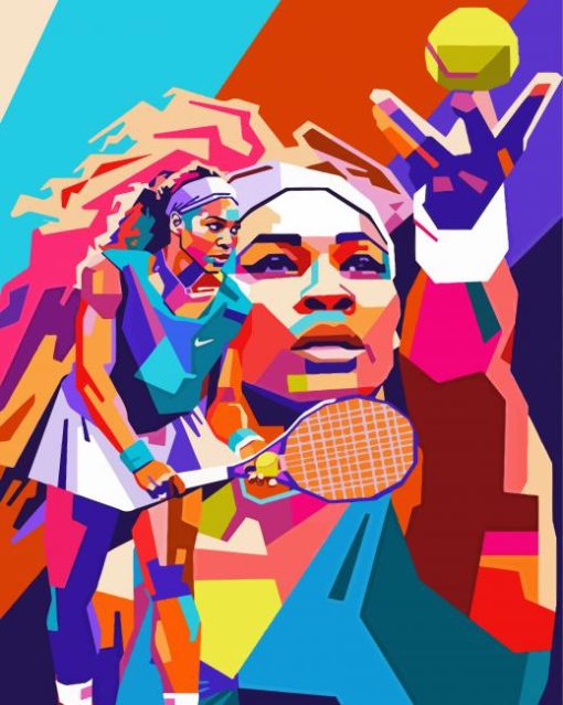Pop Art Serena Williams paint by numbers