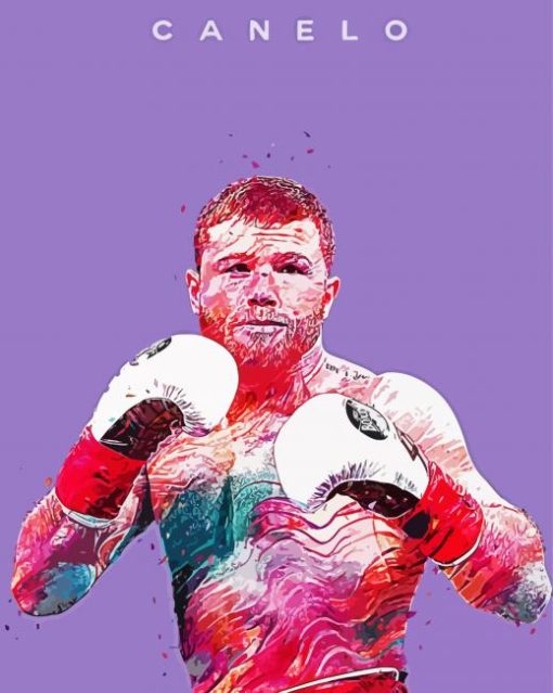 Pop Art Canelo Boxer paint by number