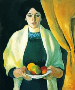 Portrait With Apples Macke Art paint by number