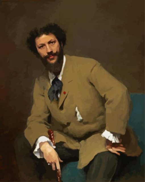 Portrait Of Carolus Duran By Sargent paint by numbers
