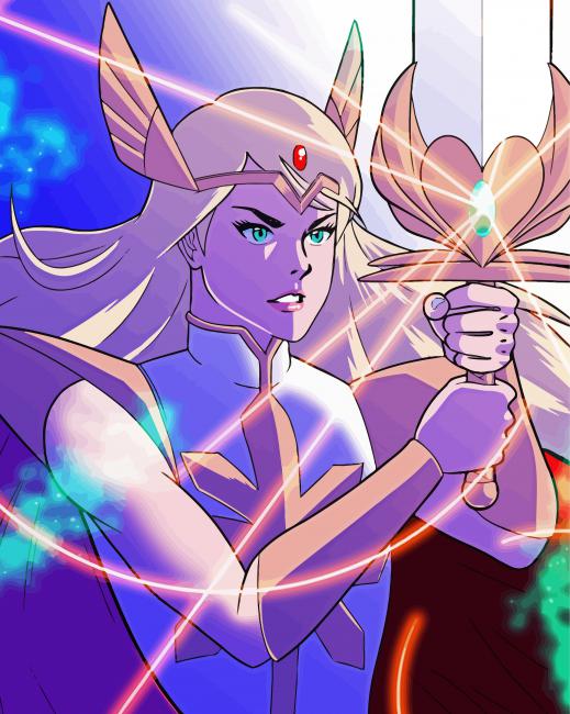 Powerful She Ra paint by numbers