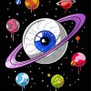 Psychedelic Space Eye paint by numbers