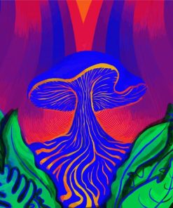Psychedelic Mushroom paint by numbers