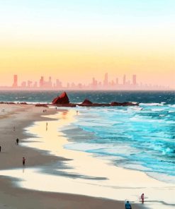 Queensland Beach View At Sunset paint by numbers