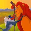 Rafiki And Mufasa Lion King paint by numbers