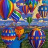 Rainbow Hot Airballoons paint by numbers