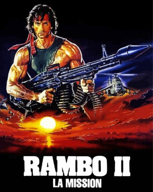 Rambo Movie Poster paint by numbers