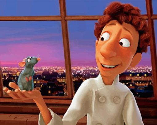Ratatouille Alfredo And Remy paint by numbers