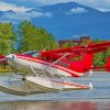 Red Seaplane paint by numbers