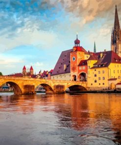 Regensburg Reflection paint by number