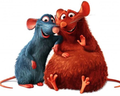 Remy And Emile Ratatouille paint by number