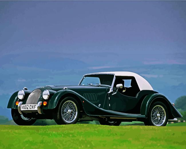 Retro Morgan Car paint by number