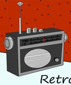 Retro Radio paint by numbers