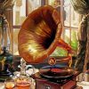 Retro Gramophone paint by number