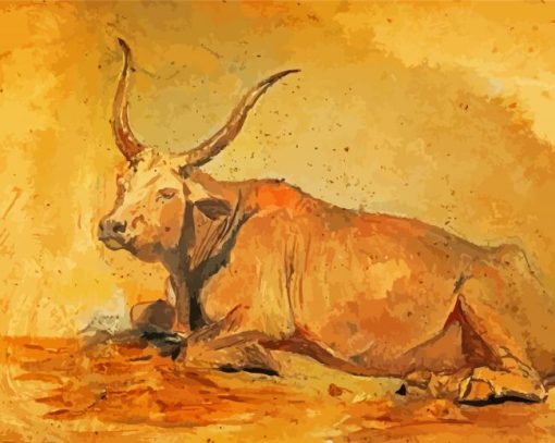Roman Ox Art paint by number