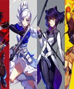 Rwby Anime Girls paint by numbers