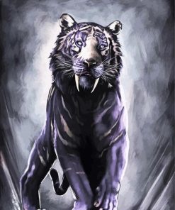 Sabertooth Tiger Art paint by numbers