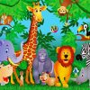 Safari Animals Zoo paint by numbers
