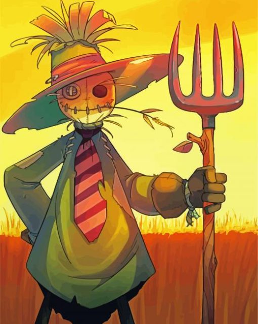 Scarecrow Illustration paint by numbers