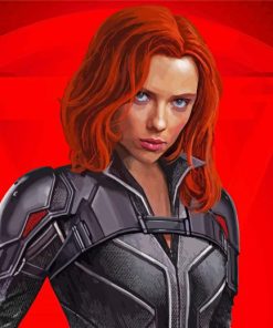 Scarlett Black Widow Movie paint by numbers