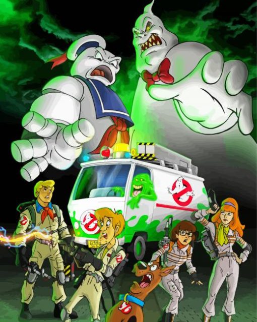 Scooby Doo And Ghostbusters paint by number