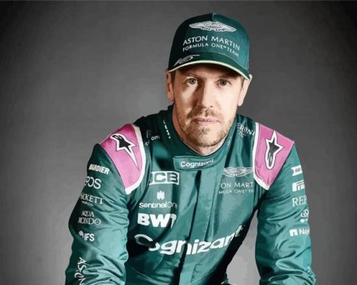 Sebastian Vettel Racing Driver paint by number