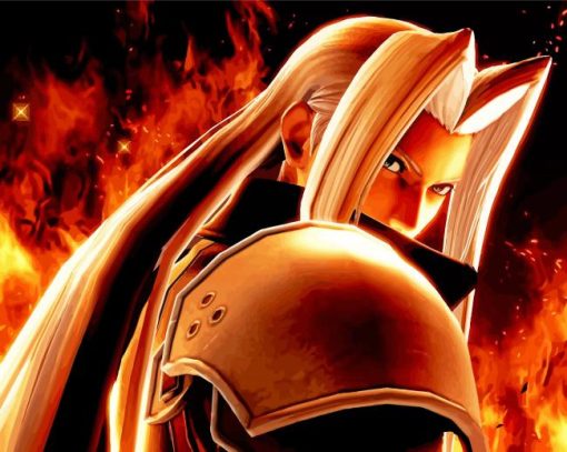 Sephiroth Final Fantasy paint by numbers