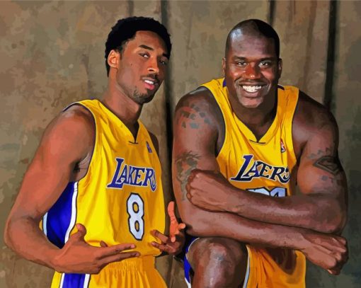 Shaquille O Neal And Kobe Bryant paint by numbers