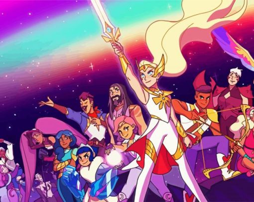 She Ra And The Princesses Of Power Characters paint by numbers