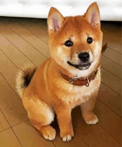 Shiba Inu Baby Puppy paint by numbers