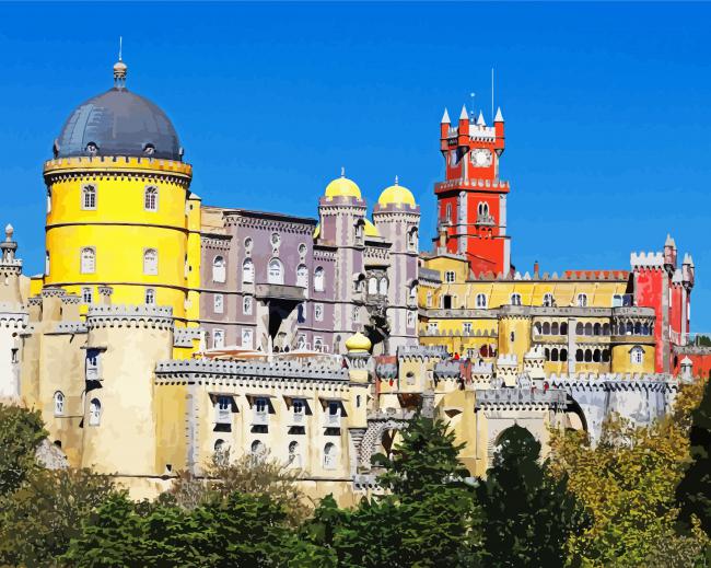 Sintra Park And National Palace Of Pena paint by number