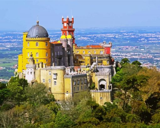 Sintra Park And National Palace Of Pena paint by numbers