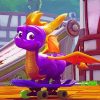 Skater Spyro Dragon paint by numbers
