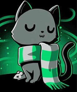 Slytherin kitty paint by number