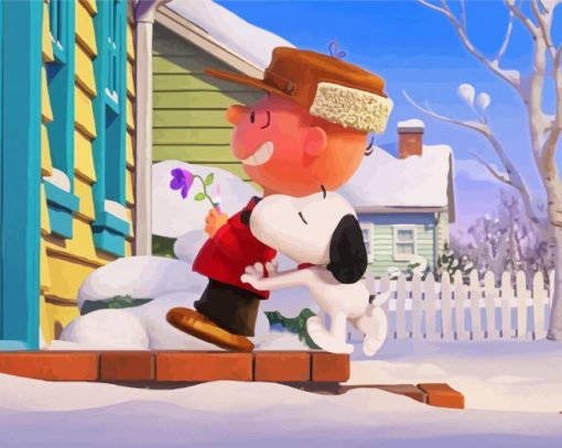 Snoopy And Charlie Peanuts Movie paint by number