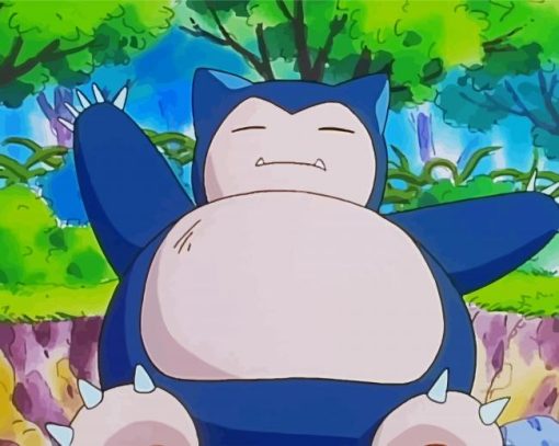 Snorlax Pokemon paint by numbers