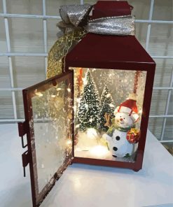 Snowy Christmas Lantern paint by number