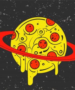 Space Pizza Planet paint by numbers