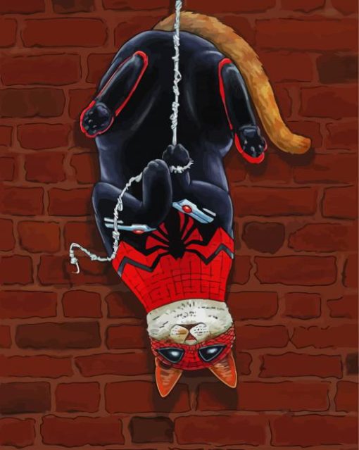 Spider Cat paint by numbers