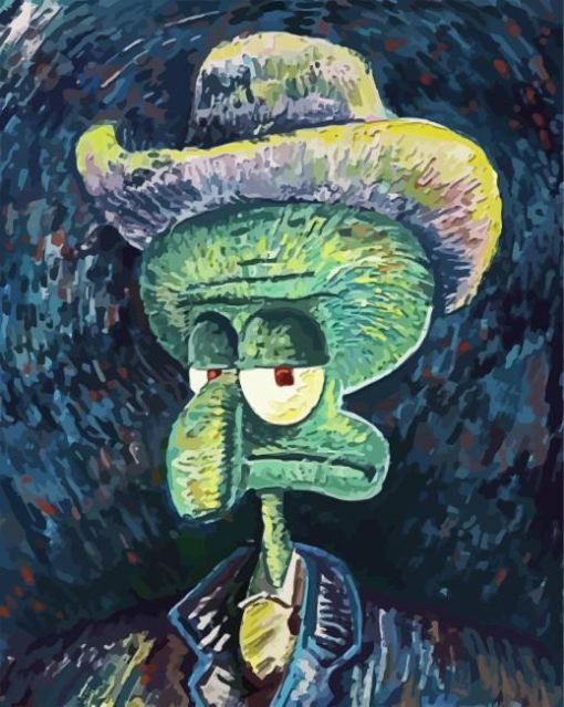Squidward Art paint by number