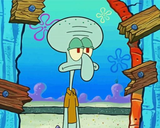 Squidward paint by numbers