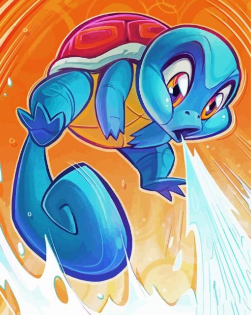 Squirtle Pokemon paint by number