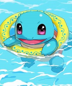 Squirtle Swimming paint by number