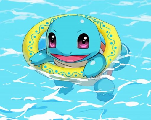Squirtle Swimming paint by number